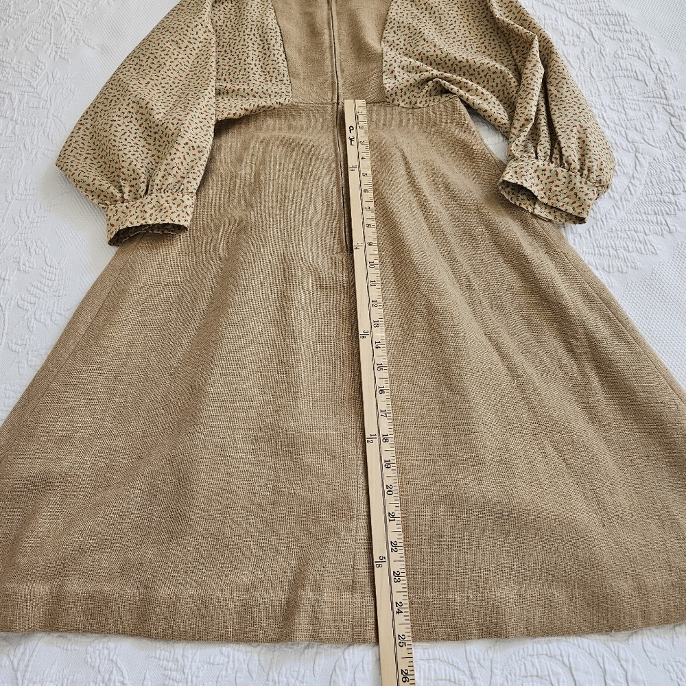 Vintage 70s dress prairie cottage core tiny floral print hippie boho size XS - Picture 2 of 14